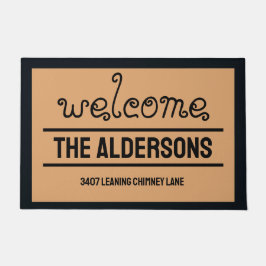 Tapete Meu endereço em um Bonito Brown