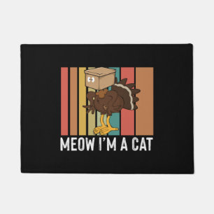 Tapete Miau sou gato engraçado dia de ação de graças peru