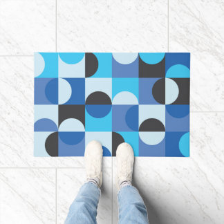 Tapete  Mid Century Modern Half circles Blue Turqouise