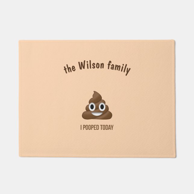 Tapete Mim Emoticon hoje de sorriso de Pooped Poo (Frente)