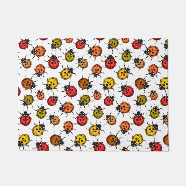 Tapete Minhocas coloridas em branco (Frente)