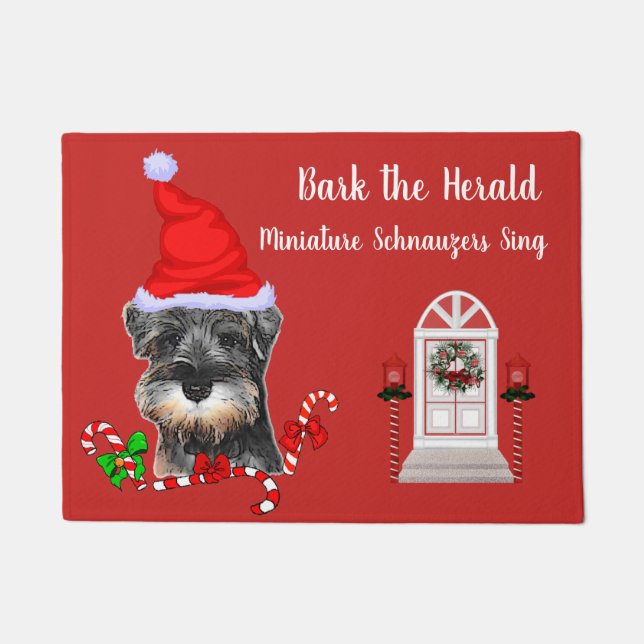 Tapete Miniatura Schnauzer Natal (Frente)