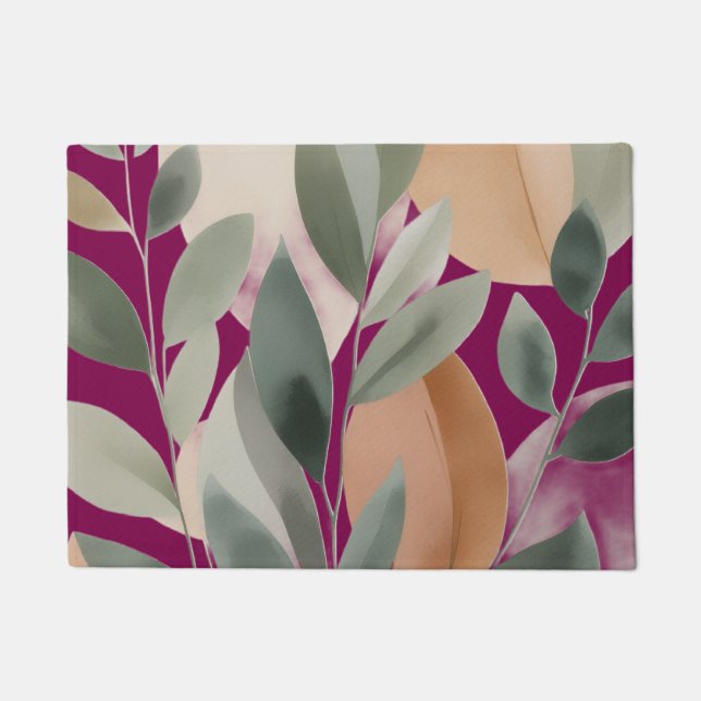 Tapete Minimal Botanical Leaf Pattern (Frente)