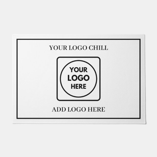 Tapete Minimalist Logo Black White Frame doormat (Frente)
