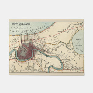 Tapete Mississippi River, New Orleans Map,