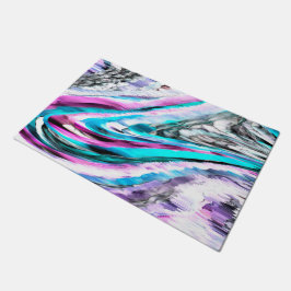 Tapete misto de gradiente e chuviscado, ciano e rosa