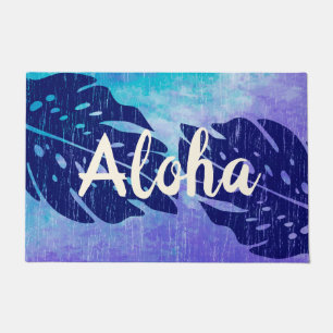 Tapete Mistura havaiana da Laço-Tintura da folha de