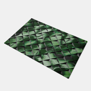 Tapete Misturar quadrados 3D com imagem verde-escura do f