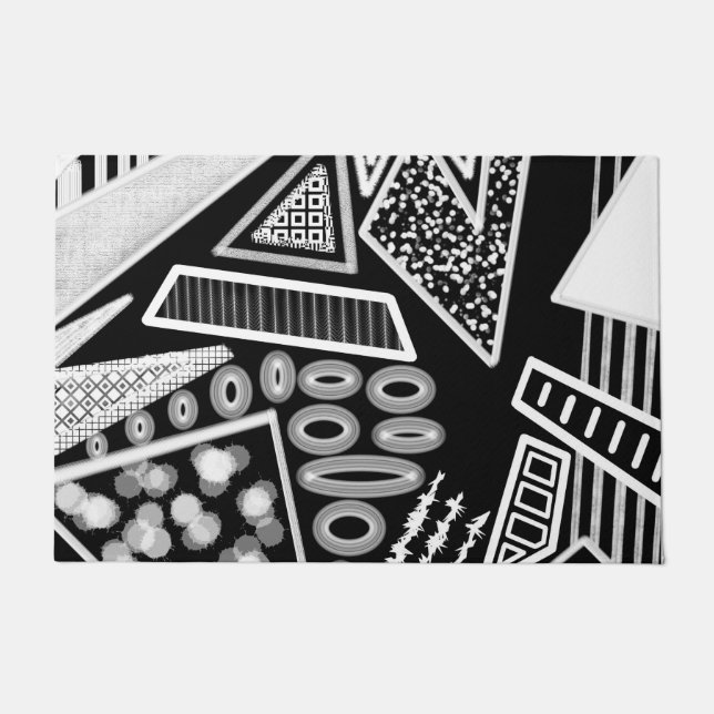 Tapete Moda de Pista Preta e Branca Inspirada (Frente)