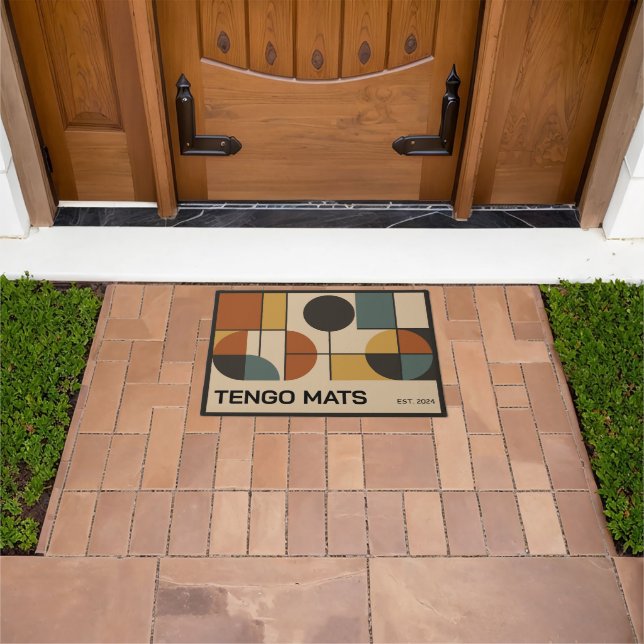 Tapete Modern geometric mid-century customizable design (Ar livre)