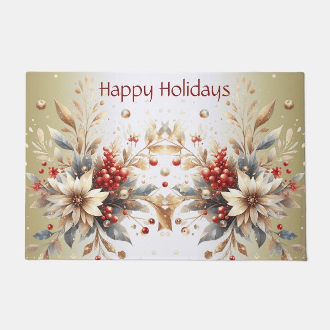 Tapete Modern Holiday Flowers Doormat (Frente)