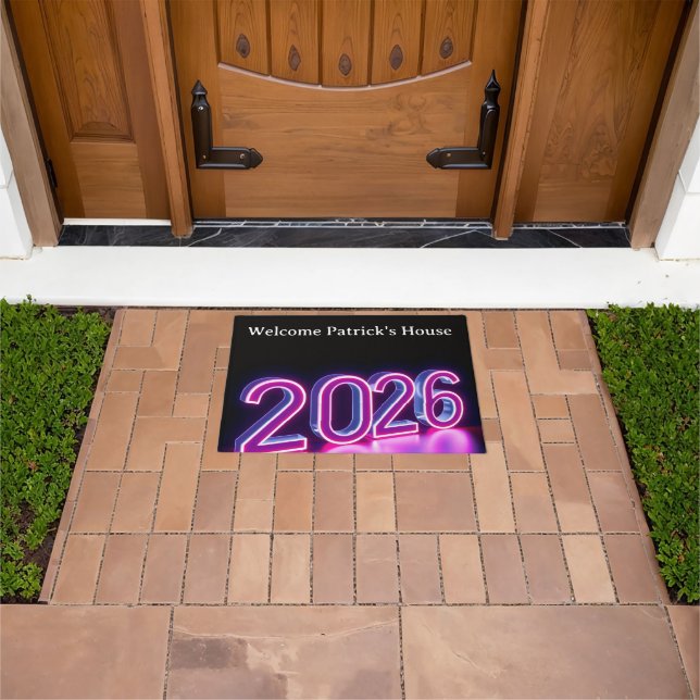 Tapete Modern Neon 2026 Happy New Year Welcome (Ar livre)