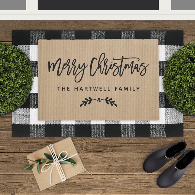 Tapete Modern Script Merry Christmas Personalized (Criador carregado)