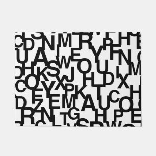 Tapete Moderno, abstrato, padrão confuso com letras