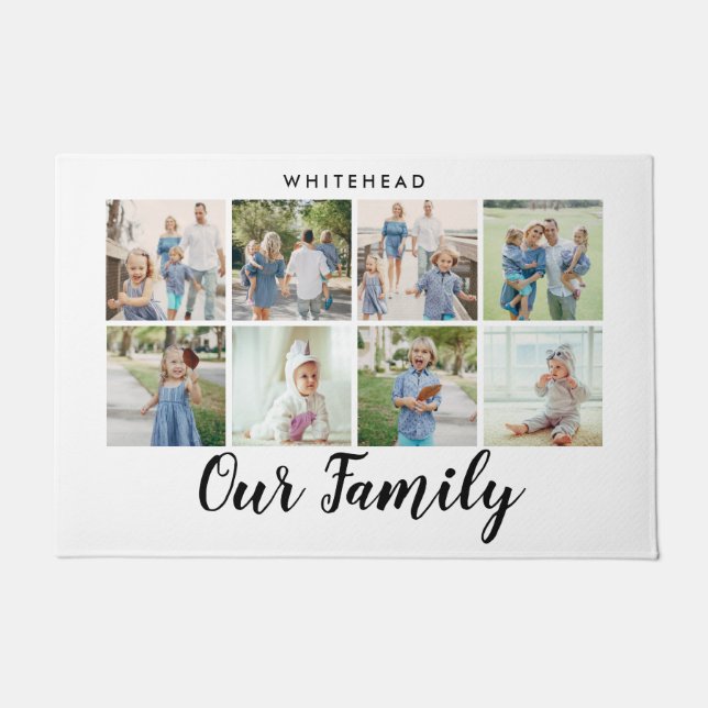 Tapete Moderno de Colagem de Fotos de Nossa Família (Frente)
