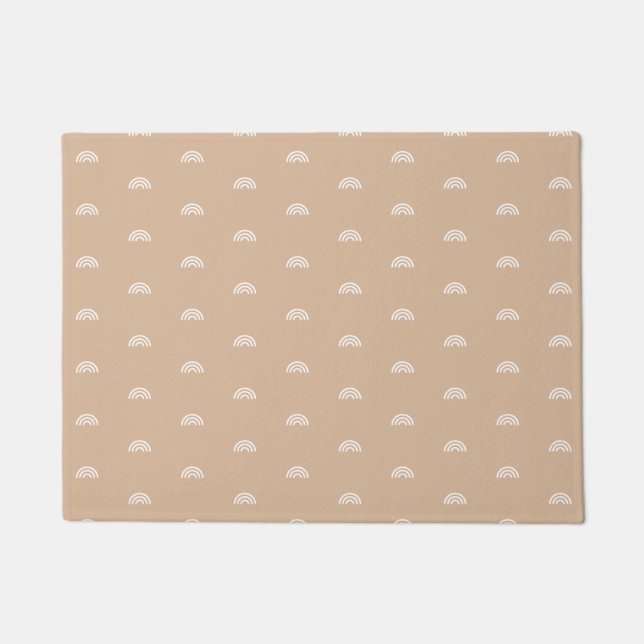 Tapete Moderno Minimalista Beige Boho Rainbow (Frente)