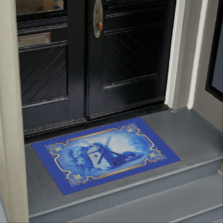 Tapete Moinho para vento suíço/norueguês/neerlandês, azul
