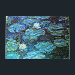 Tapete Monet - Lírios de Água, Azul<br><div class="desc">Claude Monet,  famosa pintura,  Lírios d'água,  Azul</div>