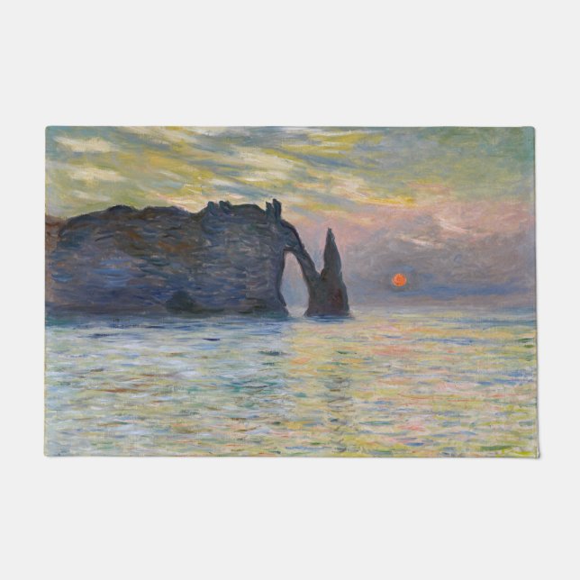 Tapete Monet - Manneport, Cliff em Etretat, Sunset (Frente)