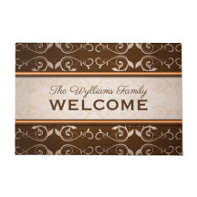 Monograma clássico elegante do bege de Brown do