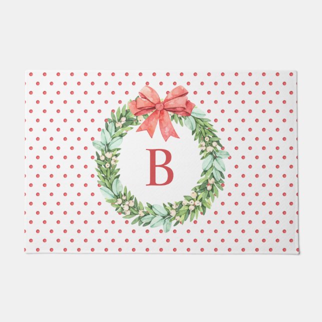 Tapete Monograma da Bolinhas de Watercolor (Frente)