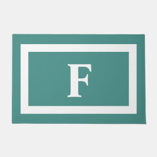 Tapete Monograma da família branca e lacrimal minimalist