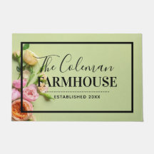 Monograma da Família Floral de Farmhouse Creative 