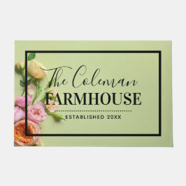 Tapete Monograma da Família Floral de Farmhouse Creative 