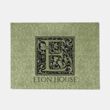 Monograma da letra da letra E primeiro