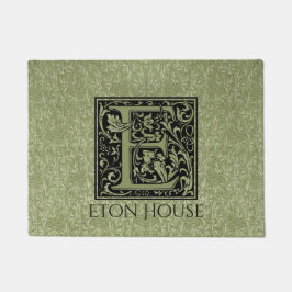 Tapete Monograma da letra da letra E primeiro