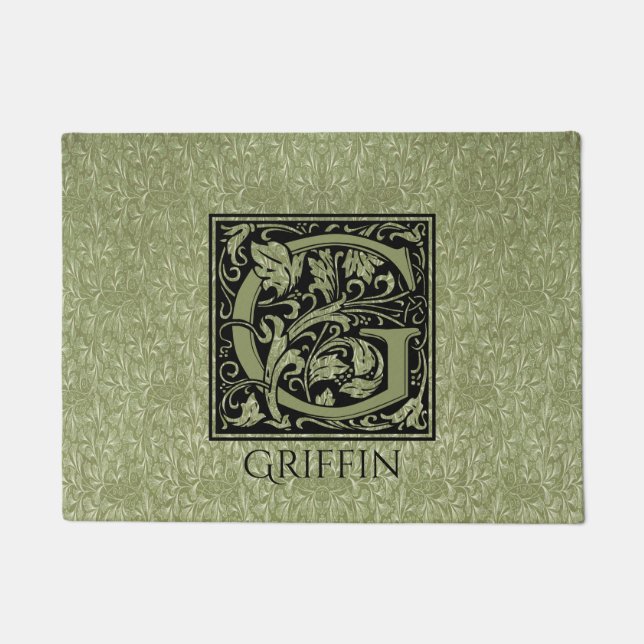 Tapete Monograma da letra de G primeiro da letra (Frente)