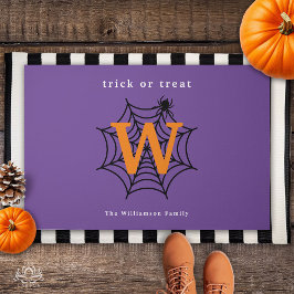 Tapete Monograma de Teia de Aranha de Halloween para Doce