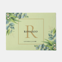 Monograma Dourado Verde-Azeite Personalizado