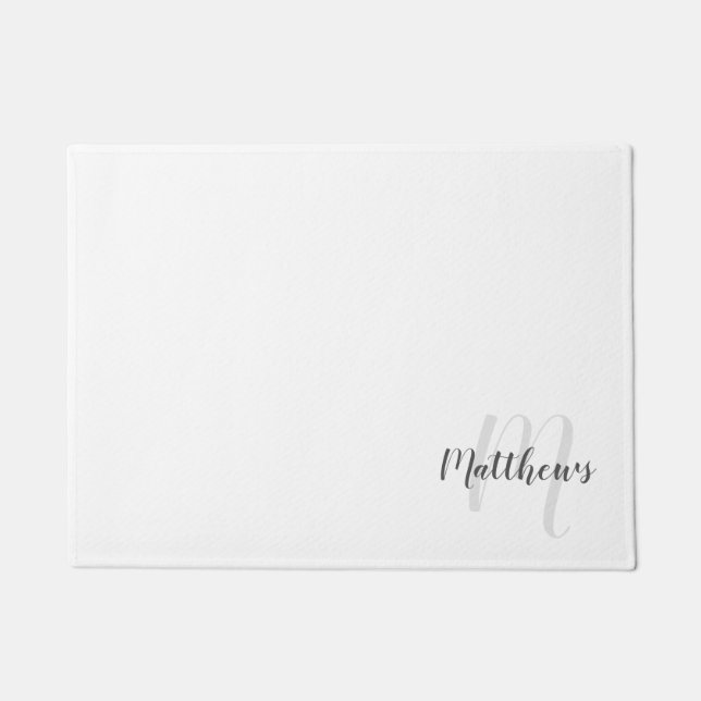 Tapete Monograma Personalizado de Script Moderno e Nome d (Frente)