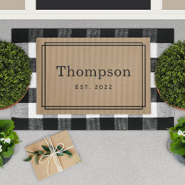 Tapete Monograma personalizado de Sobrenome da família Ta