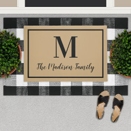 Tapete Monograma Personalizado Preto Elegante Inicial