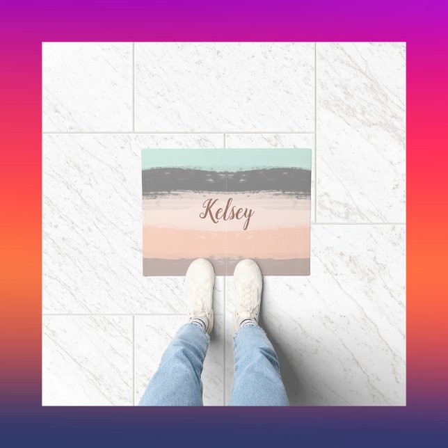 Tapete Monograma Pincel Traços Coloridos | (Criador carregado)