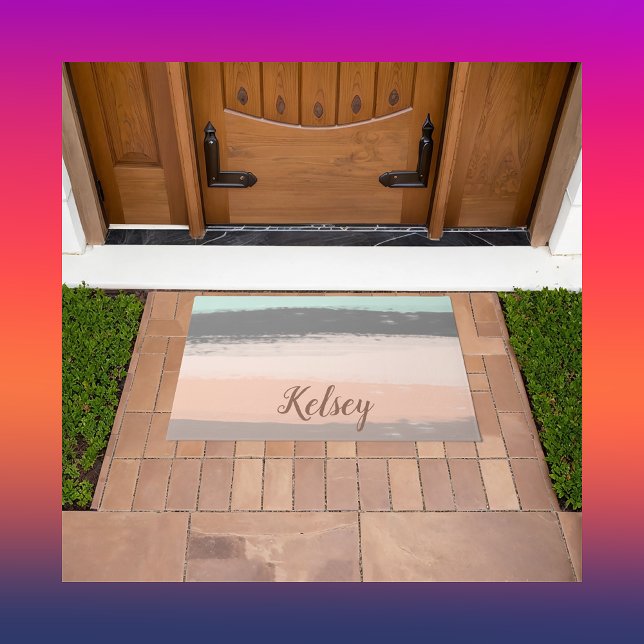 Tapete Monograma Pincel Traços Coloridos | (Criador carregado)