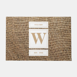Tapete Monograma Russo Burlap Inicial