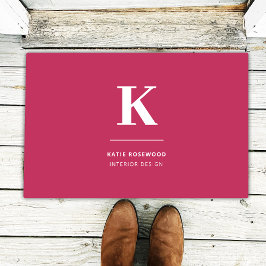 Tapete Monograma tipográfico moderno, cor-de-rosa-mínimo