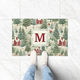 Tapete Monograma Woodland Rustic Country Christmas Cute