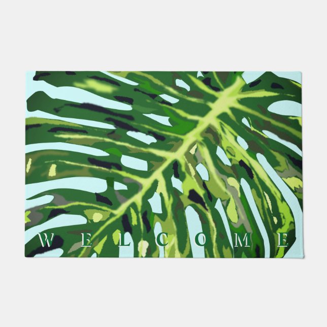 Tapete Monstera Leaf Welcome Doormat (Frente)