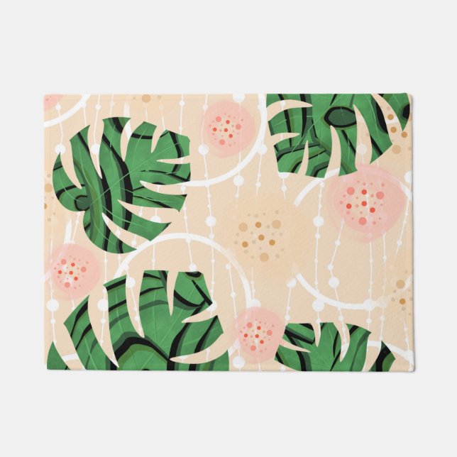 Tapete Monstera sai rosa. (Frente)