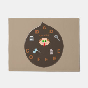 Tapete Monstro Engraçado Adora Matriz de Portas do Café