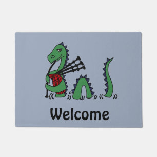 Tapete Monstro engraçado de Loch Ness que joga o Doormat
