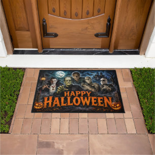 Tapete Monstros Clássicos de Filmes Feliz Halloween