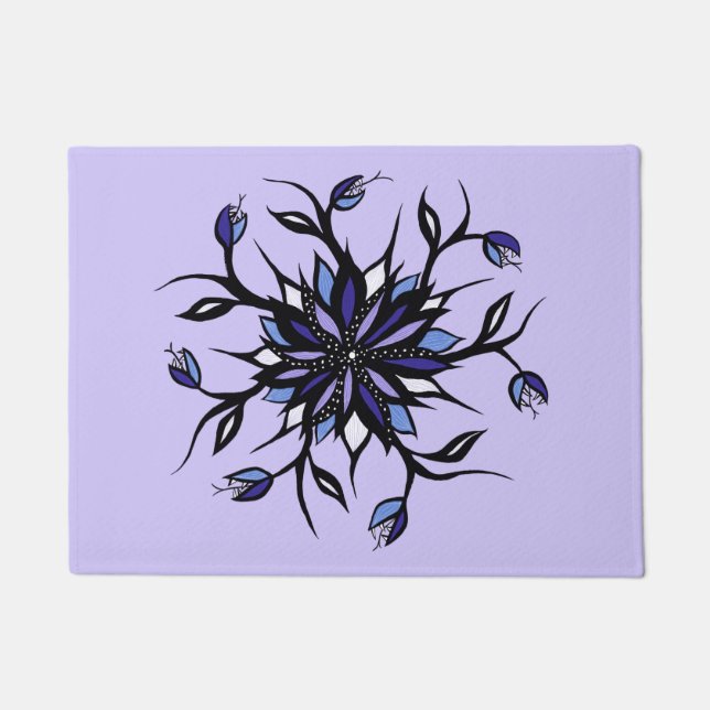 Tapete Monstros E Dentes De Mandala Floral Gótica (Frente)