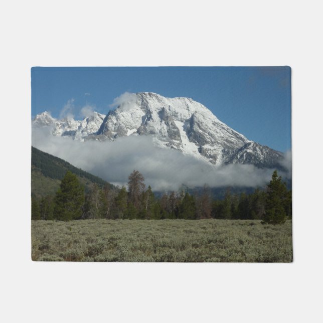 Tapete Monte Moran e Nuvens no Grand Teton (Frente)