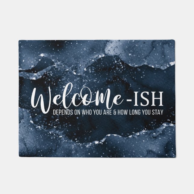 Tapete Moody Agate | Marinho Denim Steel Blue Welcome-Ish (Frente)