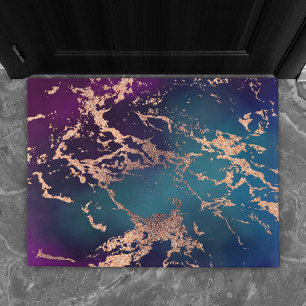 Tapete Moody Luxe Marble Rosa Roxo Profundo e Teal Dour